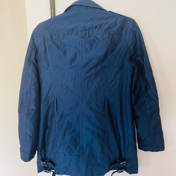 Burberry Brit Navy Blue Double Breasted Trench Coat - Picture 8 of 10